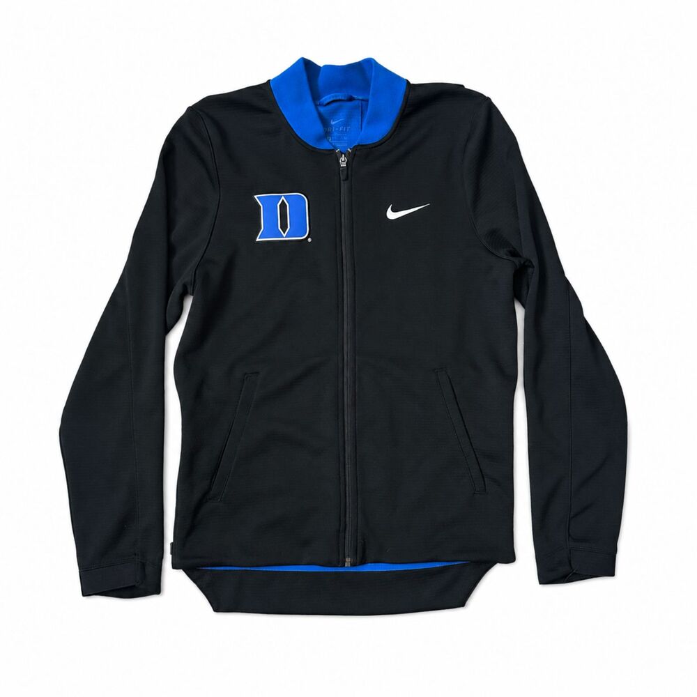 Nike Duke Blue Devils Showtime Dri-Fit Full-Zip Warm Up Jacket Mens Small Black